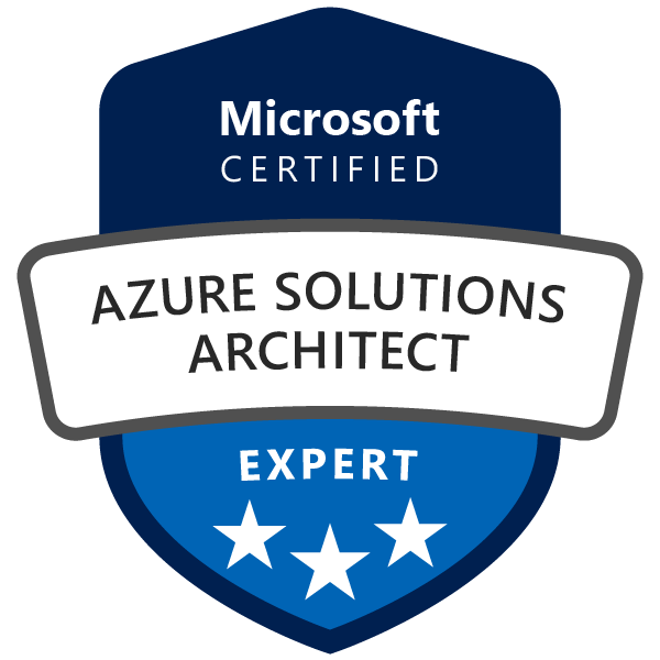 Azure Solutions Architect certification badge